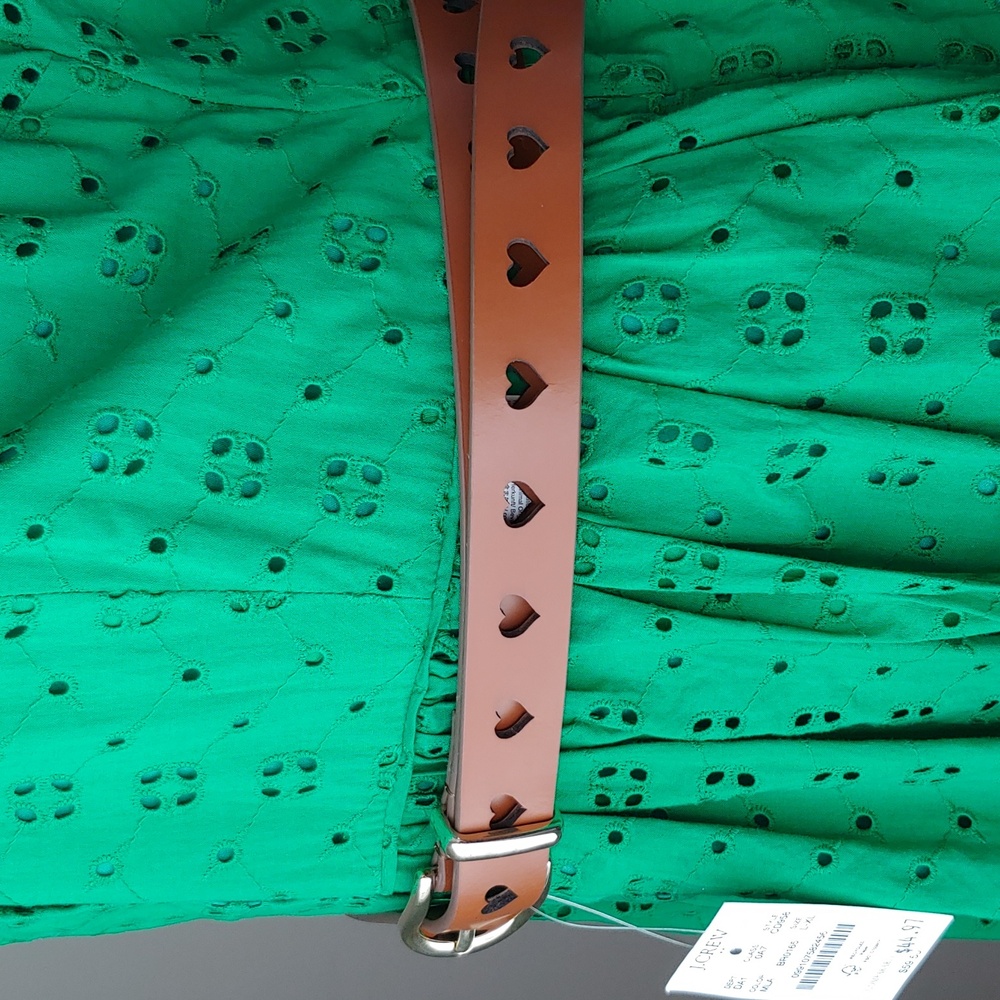 J. Crew Brown Leather Belt with Heart Cutouts Women's size Large/XL NWT - Picture 13 of 17
